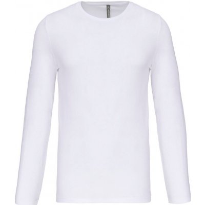 Kariban K3016 Pánské elastické tričko s dlouhým rukávem bílá
