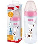 Nuk FC+ láhev s kontrolou teploty Žirafa růžová 300ml – Sleviste.cz
