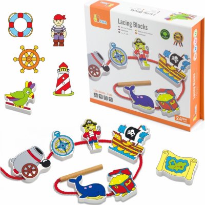 Viga dřevěné navlékání pirát – Zboží Dáma