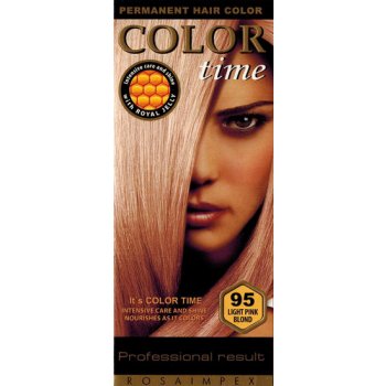 Color Time dlouhotrvající gelová barva na vlasy 95 světle růžová blond 85 ml