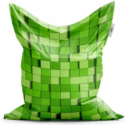 Sablio sedací vak Classic Green Blocks 3D 150x100 cm