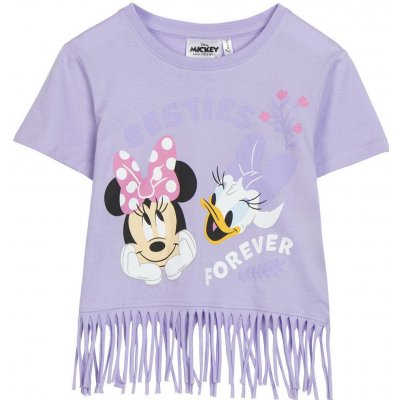 Cerdá tričko dívčí s třásněmi Minnie fialová – Sleviste.cz