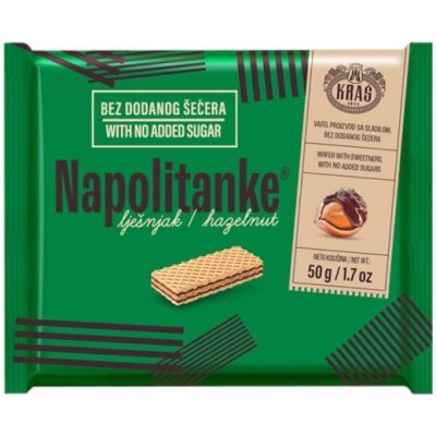 Kraš Napolitanke Oplatky s lískooříškovou náplní 50 g – Zboží Dáma