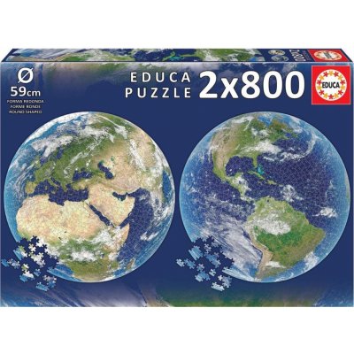 EDUCA Kulaté Planeta Země 2x800 dílků – Zboží Mobilmania