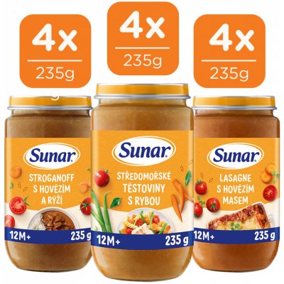 Sunar masozeleninový mix příchutí 12m+ 12 x 235 g – Zboží Dáma