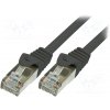 síťový kabel Logilink CP1023S Patch, F/UTP, 5e, licna, CCA, PVC, 0,5m, černý