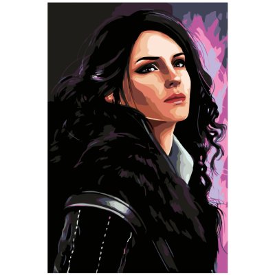 MALUJEŠ Malování podle čísel YENNEFER Rozměr 40 x 60 cm Rámování bez rámu a bez vypnutí plátna – Sleviste.cz