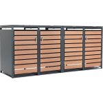 CoverTech Skříň pro 4 odpadkové koše 120 l nebo 240 l Bremen – Zboží Dáma