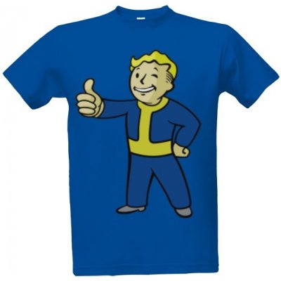 Tričko s potiskem Fallout Pip Boy pánské královská modrá