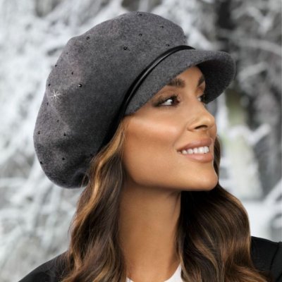 Krumlovanka dámská s kšiltem Woolmark W-0791/844BM antracitově šedá – Hledejceny.cz