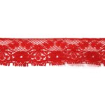 Krajka pevná 25mm nylon 541206 metráž - více barev Barva: 0009 Červená – Sleviste.cz