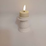 DECOLED Vánoční svícen na stůl keramický, 7 × 7 × 6,5 cm – Hledejceny.cz