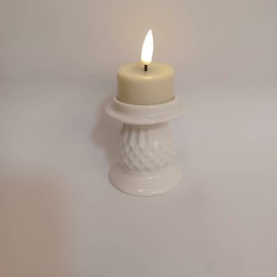 DECOLED Vánoční svícen na stůl keramický, 7 × 7 × 6,5 cm – Hledejceny.cz