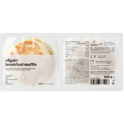 Vilgain Snídaňové Muffiny – 250 g (2 x 4 ks) – Zboží Mobilmania