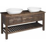 SAPHO BRAND umyvadlová skříňka 160x73x50cm, mořený smrk BA161S – Hledejceny.cz