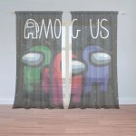 Sablio Záclony AMONG US Černý vesmír: 2ks 150x250cm – Hledejceny.cz