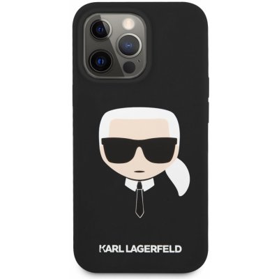 Pouzdro Karl Lagerfeld Liquid Silicone Karl Head iPhone 13 Pro černé