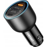Nabíječka do auta 2x USB C port + USB A port 12/24V 95W AMIO-04372 | Zboží Auto