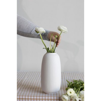 STORE FACTORY Keramická váza ABY V.25cm bílá – Hledejceny.cz