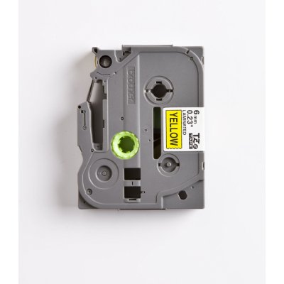 Brother TZE-611, žlutá/černá, 6mm – Zboží Dáma