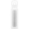 Láhev a nápitka EcoViking Kojenecké láhev skleněná úzká silikonový obal bílý 240ml