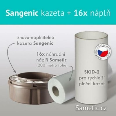 Sangenic znovunaplnitelná 16 náplní do kazety a SKID 2 – Hledejceny.cz