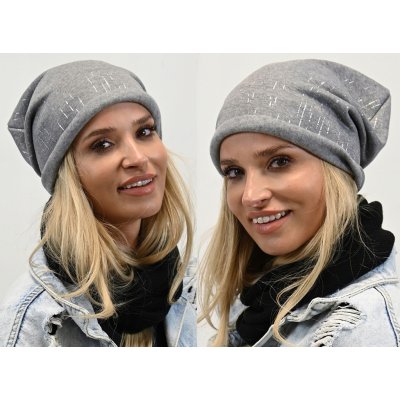 Fashionweek bavlněná dámská čepice Beanie šmoulinka ZIZI-SMERF grafitová – Sleviste.cz
