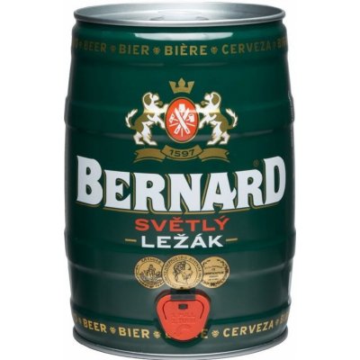 Bernard světlý ležák 11° 4,5% 5 l (sud) – Zboží Dáma