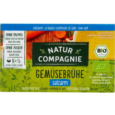 Natur Compagnie Bujón kostky zeleninové Bio s nižším obsahem soli 68 g – Zboží Dáma