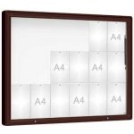 PROCITY Venkovní vitrína model 2000, 18 x A4, plexi, hnědá | Zboží Auto