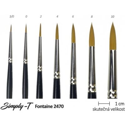 Štětec Simply-T Fontaine - kulatý Velikost štětce: O – Zboží Dáma