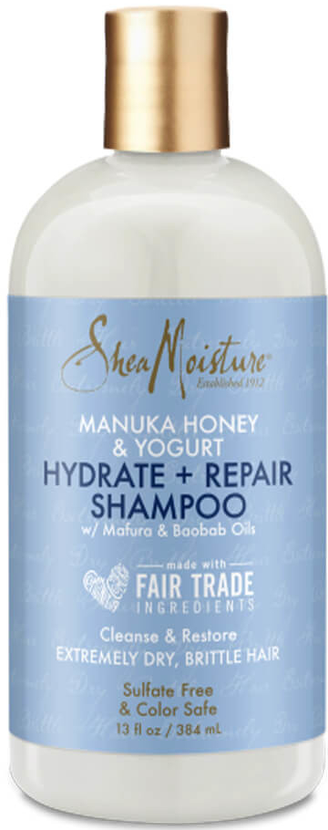 Shea Moisture Manuka Honey & Yogurt Hydrate + Repair Shampoo –⁠ Šampon pro suché vlasy 384 ml