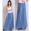 Dámská sukně Fashionweek dlouhá maxi letní sukně ze vzdušného materiálu+pasek ZIZI278 jeans
