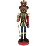 Vánoční dekorace medvídek jako Louskáček 10*9*31 cm Clayre & Eef – Zboží Dáma