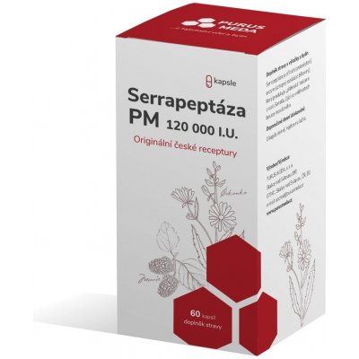 Purus Meda Serrapeptáza PM 120 000 I.U. 60 kapslí – Hledejceny.cz