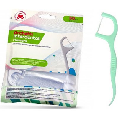 SETABLU Dentální nit s držátkem pro dospělé 50 ks – Zboží Mobilmania