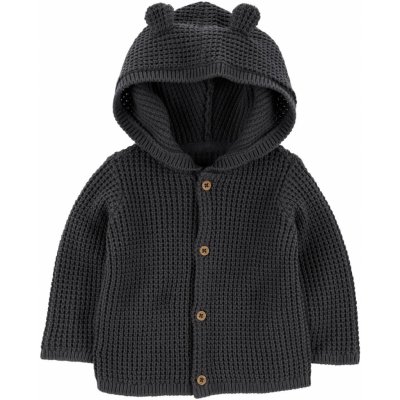 CARTER'S svetr s kapucí a oušky Charcoal chlapec – Zboží Dáma