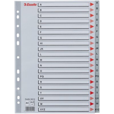 Plastové rejstříky Esselte abecední, A4 – Zboží Živě