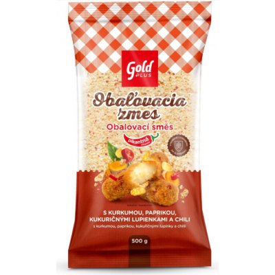 Gold Plus Obalovací směs s kurkumou, paprikou, kukuřičnými lupínky a chilli 500g – Hledejceny.cz