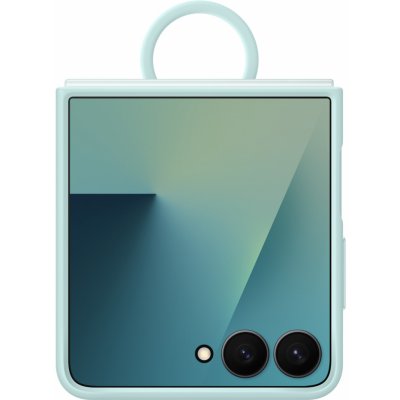 Samsung Z Flip7 Silikonový kryt s držákem na prst mentolově zelený EF-PF766TMEGWW – Zboží Mobilmania