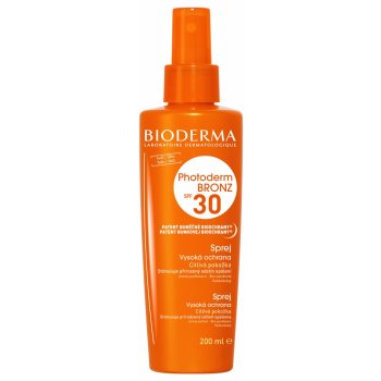 Bioderma Photoderm Bronz ochranný spray podporující a prodlužující přirozené opálení SPF30 200 ml