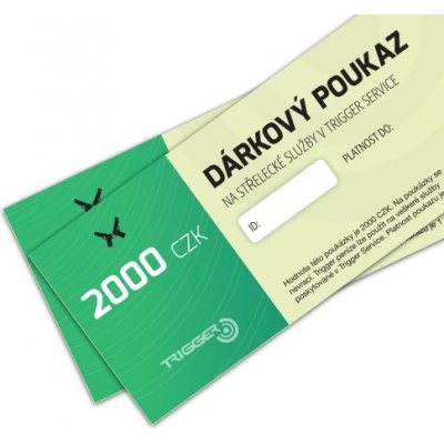 Dárkový poukaz střelnice na 2000 Kč