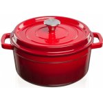 Hrnec s víkem litina smalt 3,5l 24 cm červený Grand feu FEUMRED – Sleviste.cz
