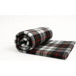 Jahu Deka fleece kostka černo-bílá-červená 150x200 – Zboží Dáma