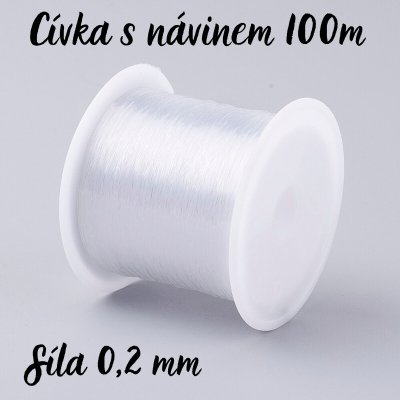 Čirý nylonový vlasec, nepružný, 0,2mm (100m) – Hledejceny.cz