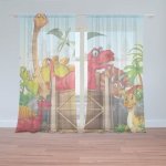 Sablio Záclony Dinosauři 4: 2ks 150x250cm – Hledejceny.cz