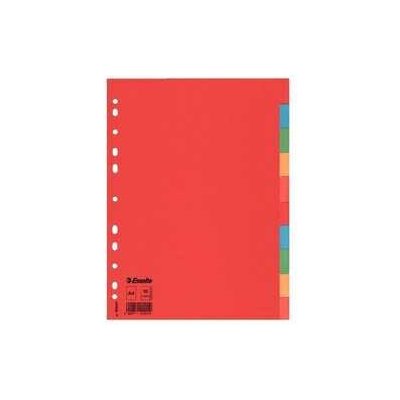 Rozlišovač papírový Esselte, barevný, 10 listů – Zboží Živě