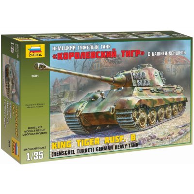 Zvezda Model Kit Pz.Kpfw.VI Ausf.B Tiger II Königstiger věž Henschel 3601 1:35 – Zboží Mobilmania