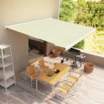 zahrada-XL Kazetová markýza s motorem 400 x 300 cm krémová – HobbyKompas.cz