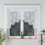 Dekorační oblouková krátká záclona na žabky BERENIKA 120 bílá 330x120 cm MyBestHome – Hledejceny.cz